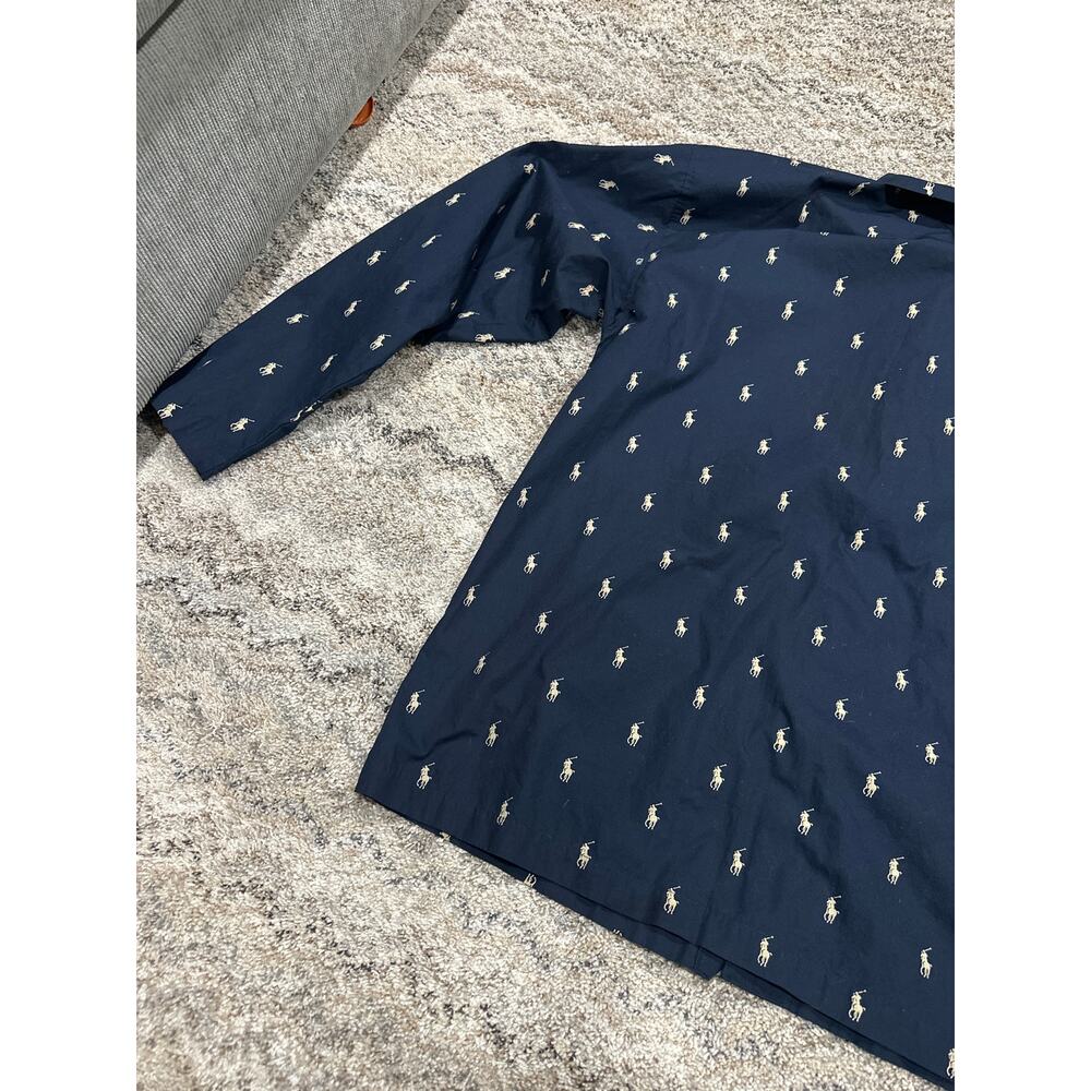 Polo Ralph Lauren Blue Pajamas With Logo Pattern Men’s Size L - Picture 10 of 11